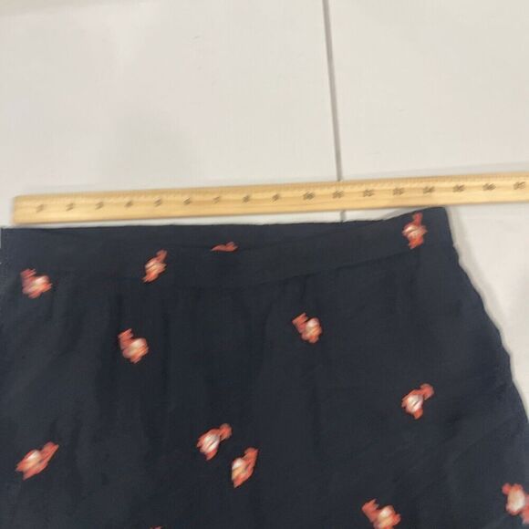 Anthropologie Womens S Black Floral Pull On Blake Pants High Rise Pockets Lounge - Picture 11 of 16